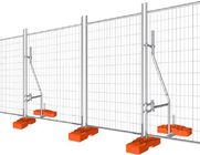 Outdoor Windproof Privacy Fence 42mm OD Galvanized Temporary Fence On Concrete