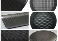 Black Hexagonal Perforated Metal Speaker Grill Mesh SS 0.5mm Thickness