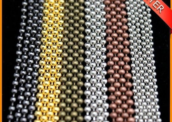 4X6 Stainless Steel Decorative Wire Mesh Ball Chain 8mm Diameter Customized
